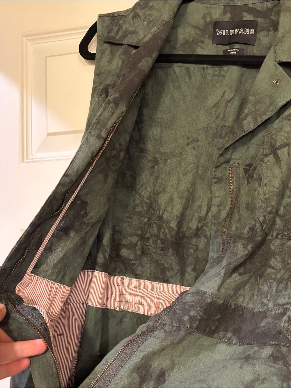 Wild Fang Sleeveless Olive and Black Tie-Dye Jumpsuit Large $40 - Picture 9 of 15